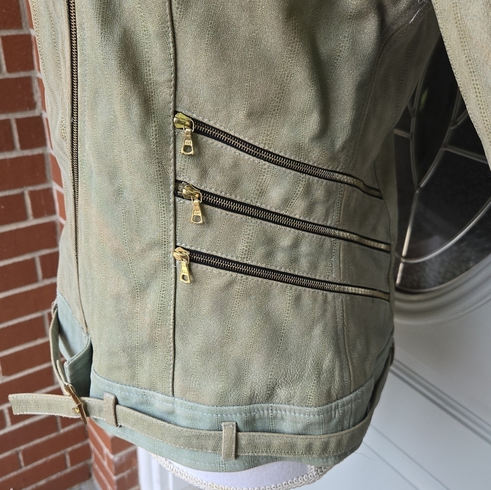 Royal Underground Leather Asymmetrical Zip Jacket - Picture 4 of 9